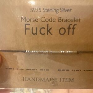Sterling Silver Morse Code Bracelet